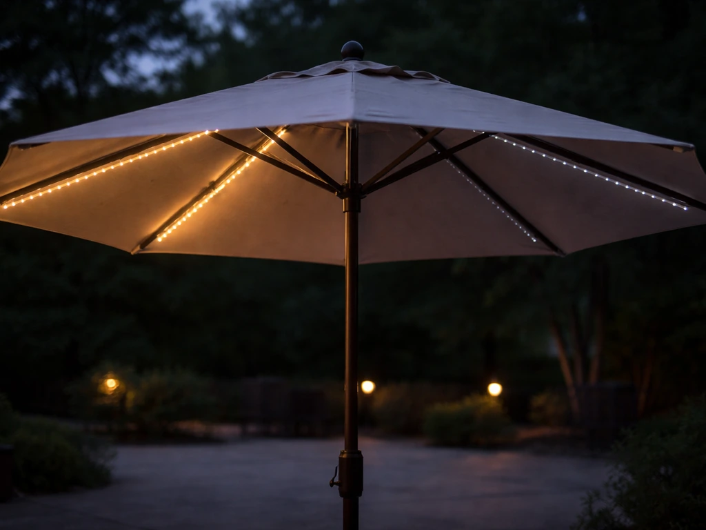 solar lights on patio umbrella not working