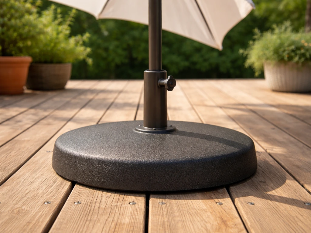 how to secure patio umbrella to base
