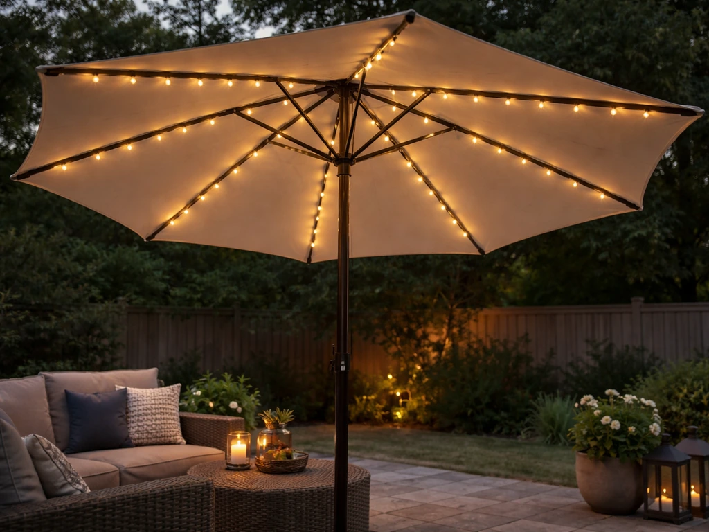 How to Add Solar Lights to a Patio Umbrella