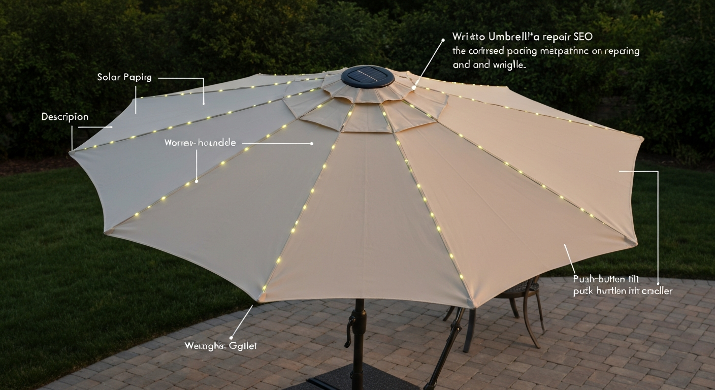 Threshold Solar Patio Umbrella Instructions: Repair & Care