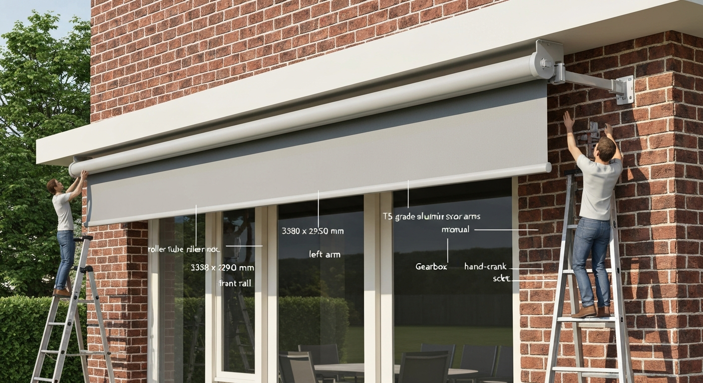 Diensweek 12 x10 Patio Awning Retractable Manual DIY Guide